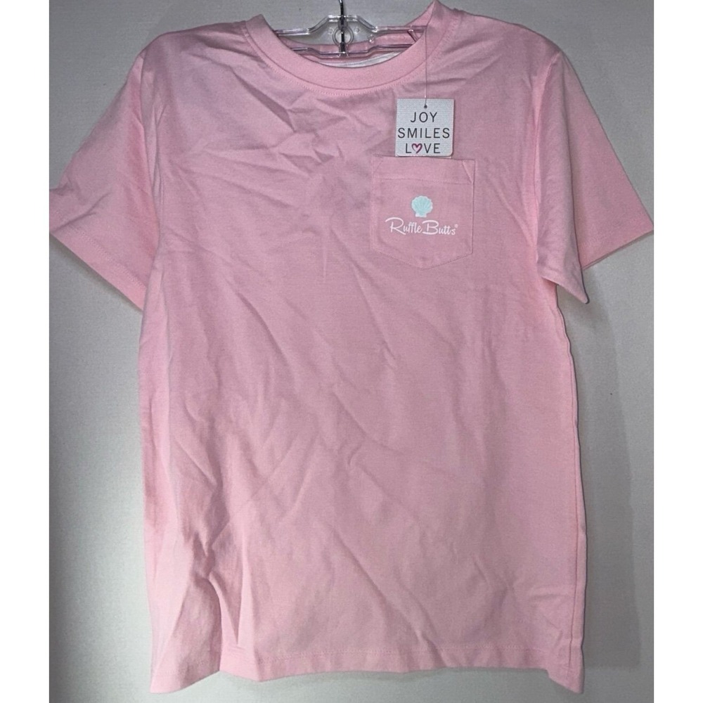Rufflebutts NWT light pink T shirt size small.